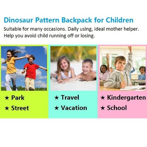  DB Dinosaur Toddler Mini Backpack with Leash, Anti-Lost Children Backpack, Kid snak Cartoon Backpack for...