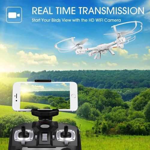  [아마존 핫딜]  [아마존핫딜]DBPOWER X400W FPV RC Quadcopter Drone with WiFi Camera Live Video One Key Return Function Headless Mode 2.4GHz 4 Chanel 6 Axis Gyro RTF, Compatible with 3D VR Headset