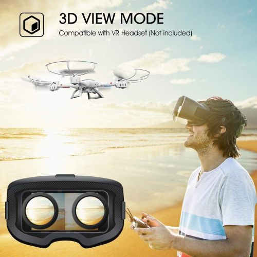  [아마존 핫딜]  [아마존핫딜]DBPOWER X400W FPV RC Quadcopter Drone with WiFi Camera Live Video One Key Return Function Headless Mode 2.4GHz 4 Chanel 6 Axis Gyro RTF, Compatible with 3D VR Headset