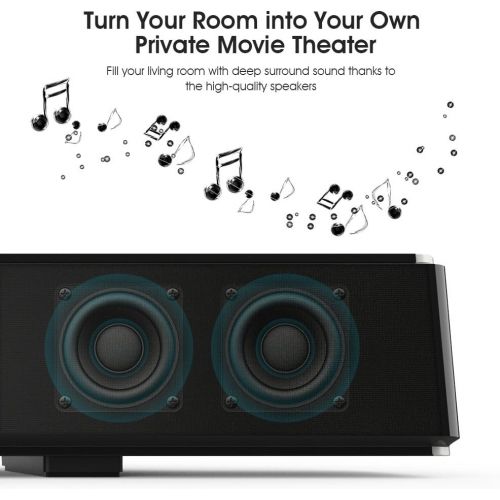  [아마존 핫딜]  [아마존핫딜]DBPOWER Soundbar for TV, 32 inch 2.1 Channel Wired and Wireless Bluetooth Optical Soundbar, Home Theater TV Speaker for TV/PC/Smartphone (Stereo Surround Sound, Remote Controlled &