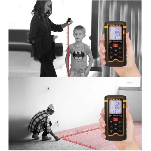  [아마존 핫딜] [아마존핫딜]DBPOWER Digital Laser Measure 197FT/ 60M , Laser Distance Meter with Backlit LCD Screen, Single-distance Measurement/ Continuous Measurement/ Area/ Pythagorean Modes