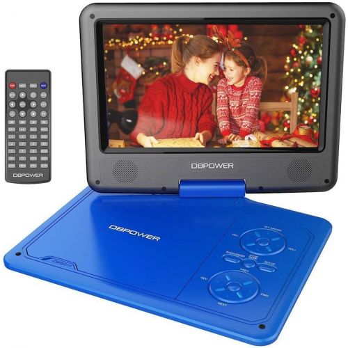  [아마존베스트]DBPOWER 9.5-Inch Portable DVD Player with Rechargeable Battery, SD Card Slot and USB Port - Blue