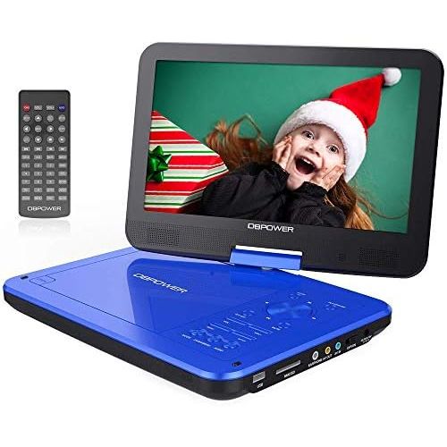  [아마존베스트]DBPOWER 12.5 Portable DVD Player with 5-Hour Rechargeable Battery, 10.5 Swivel Display Screen, SD Card Slot and USB Port, with 1.8 Meter Car Charger and Power Adaptor, Region Free-