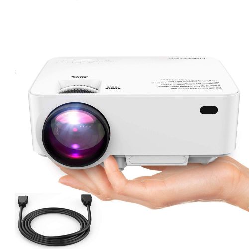  DBPOWER Mini Projector, 70% Brighter HD 1080P LED Video Projector with 176 Display, 50,000-hour Lifespan, Home Theater Movie Projector Compatible with Amazon Fire TV Stick, HDMIVG