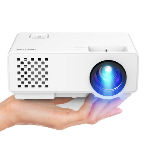  Projector, Upgraded DBPOWER Mini Video Projector, Multimedia Home Theater Video Projector Supporting 1080P, HDMI, USB, VGA, AV for Home Cinema, TVs, Laptops, Games, Smartphones