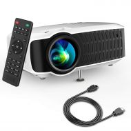 Video Projector, DBPOWER 120 ANSI Home Projector 176 Display 50,000 Hours LED Portable Video Projector 1080P, Compatible with HDMI,AV, USB, SD, Amazon Fire TV Stick for Home Cinema