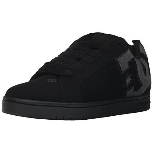  DC Mens Court Graffik SE Skate Shoe, Black/White/Grey, 7 D M US