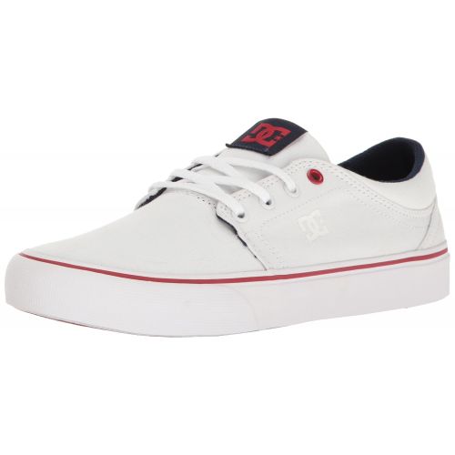  DC Womens Trase TX Skate Shoe Skateboarding, White/Red, 10 B US