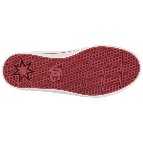  DC Womens Trase TX Skate Shoe Skateboarding, White/Red, 10 B US