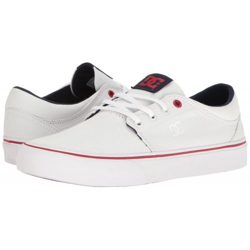  DC Womens Trase TX Skate Shoe Skateboarding, White/Red, 10 B US