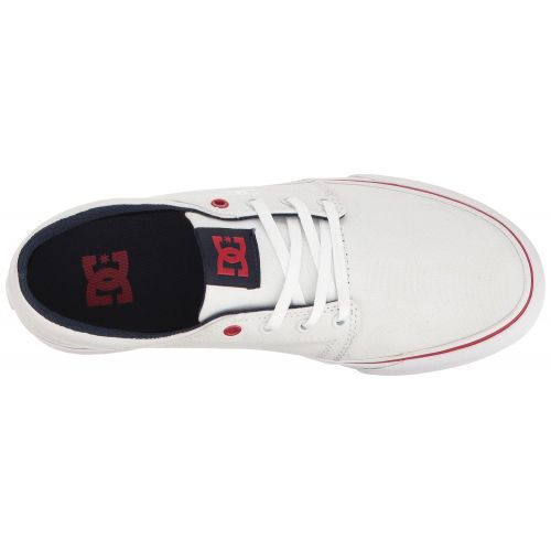  DC Womens Trase TX Skate Shoe Skateboarding, White/Red, 10 B US