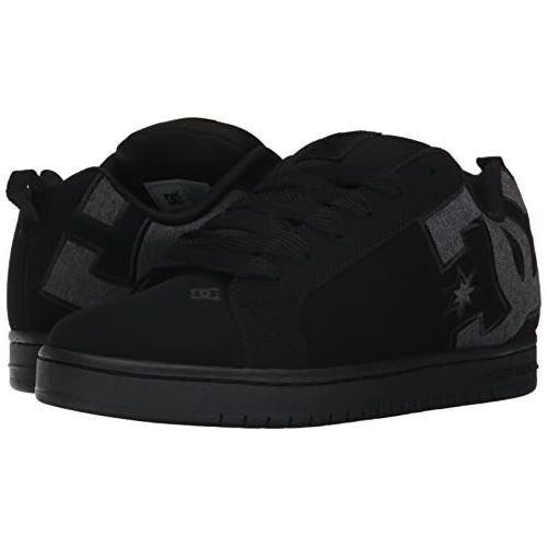  DC Mens Court Graffik SE Skate Shoe, black/battleship/black, 9.5 D M US