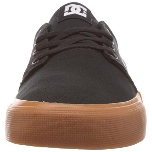  DC Mens Trase TX Skate Shoe, Black/Gum, 7.5 D M US