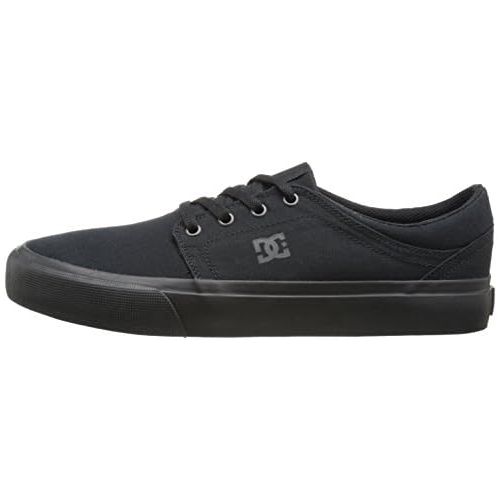  DC Mens Womens Trase TX Skate Shoe, Black/Black/Black, 4 D D US