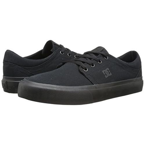  DC Mens Womens Trase TX Skate Shoe, Black/Black/Black, 4 D D US