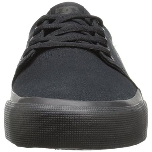  DC Mens Womens Trase TX Skate Shoe, Black/Black/Black, 4 D D US