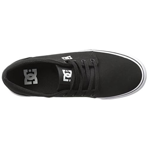  DC Mens Trase TX Skate Shoe, Black/White, 4 D M US