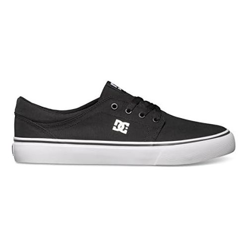  DC Mens Trase TX Skate Shoe, Black/White, 4 D M US