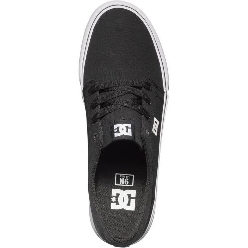  DC Mens Trase TX Skate Shoe, Black/White, 4 D M US