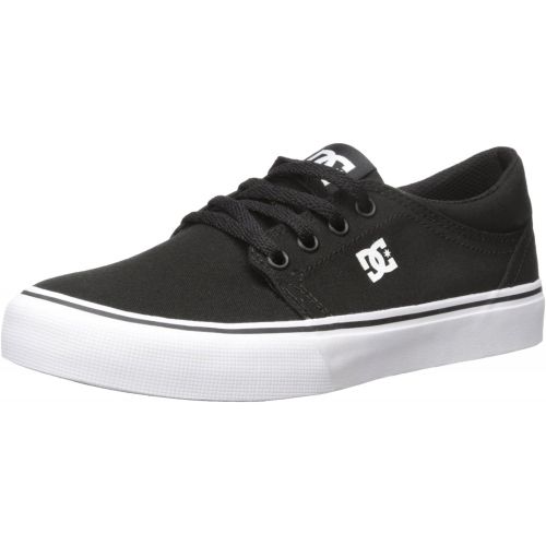  DC Mens Trase TX Skate Shoe, Black/White, 4 D M US