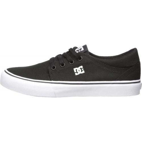  DC Mens Trase TX Skate Shoe, Black/White, 4 D M US