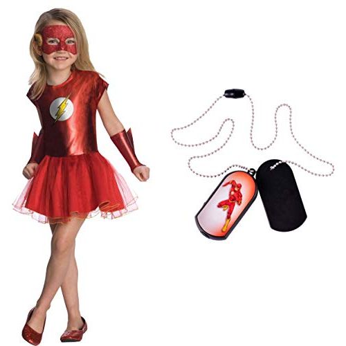  할로윈 용품DC Comics Girls The Flash Tutu Dress Costume Bundle