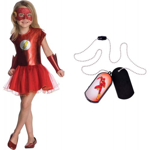  할로윈 용품DC Comics Girls The Flash Tutu Dress Costume Bundle