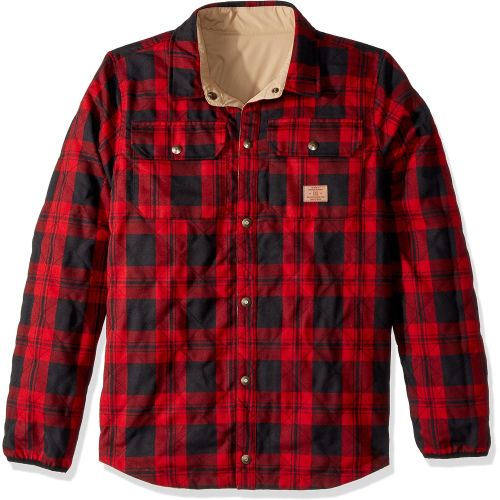  DC Mens Network Water Resistant Reversible Flannel Shirt Jacket