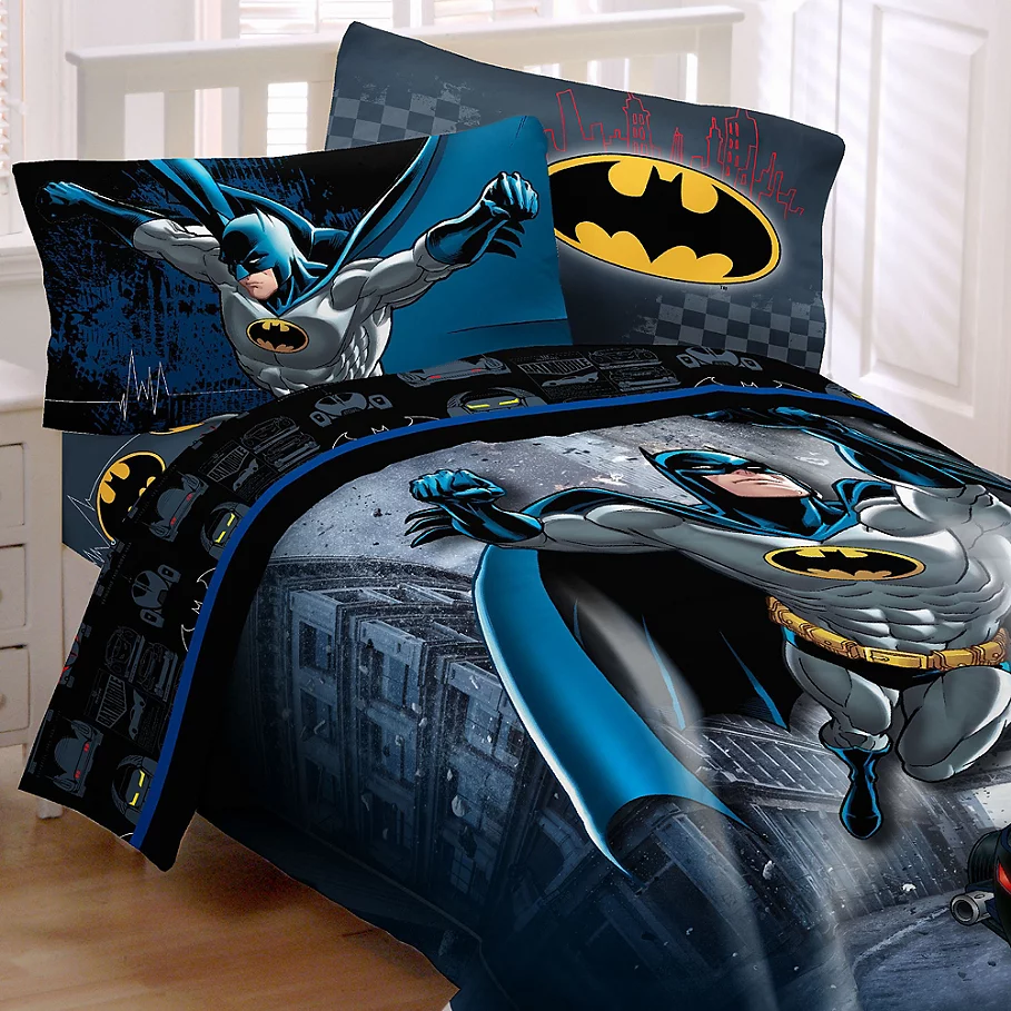  DC Comics Batman Guardian Speed Comforter Set in BlackBlue