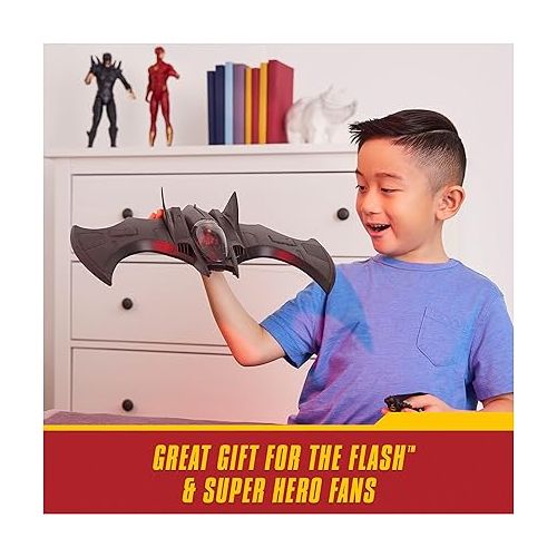 DC Comics, The Flash Ultimate Batwing Set The Flash and Batman Action Figures, 4-inch Playset Kids Toys for Boys and Girls 3 and Up