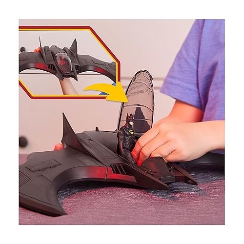  DC Comics, The Flash Ultimate Batwing Set The Flash and Batman Action Figures, 4-inch Playset Kids Toys for Boys and Girls 3 and Up