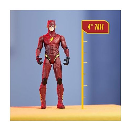  DC Comics, The Flash Ultimate Figure Set (Amazon Exclusive), 5 Action Figures with Accessories, 4-inch Collectible Kids Toys for Boys and Girls 3+