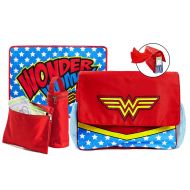 DC Comics Wonder Woman Diaper Bag and Changing Pad with Detachable Bottle Pouch and Burp Cloth -...