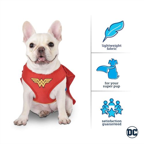  DC Comics for Dogs DC Comics Harness for Dogs | Superman, Batman, and Wonder Woman Dog Harness | Superhero Dog Harnesses in Multiple Sizes | Lightweight and Comfortable, Available in a Variety of Siz