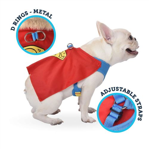  DC Comics for Dogs DC Comics Harness for Dogs | Superman, Batman, and Wonder Woman Dog Harness | Superhero Dog Harnesses in Multiple Sizes | Lightweight and Comfortable, Available in a Variety of Siz