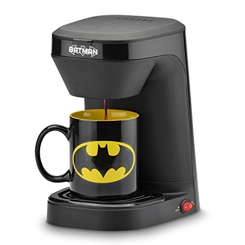 디즈니 [아마존베스트]DC Comics DC Batman Batman Single Serve Coffee Maker, Black/Yellow