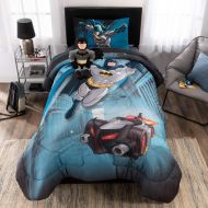 DC Comics Batman Soft Microfiber Comforter, Sheets and Plush Cuddle Pillow Bedding Set Twin Size 5 Piece Bundle Pack