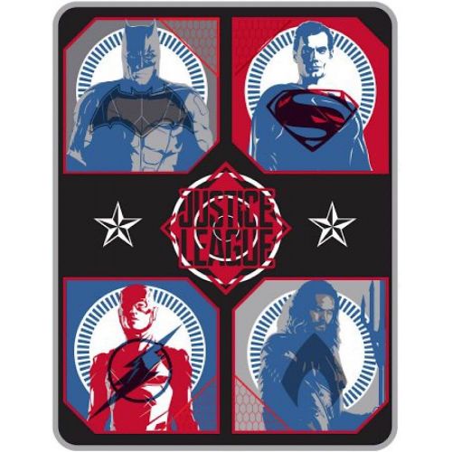  DC Justice League Kids DC Justice League Team Assembled Blanket Plush Bedding Throw - 46 x 60