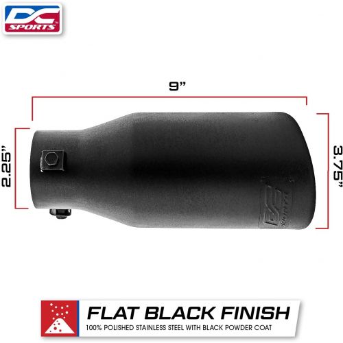  DC Sports EX-1012B Black Muffler Tip