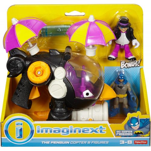  Fisher-Price Imaginext DC Super Friends, Penguin Copter & Batman