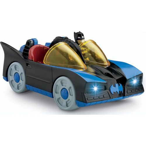  Fisher-Price Imaginext DC Super Friends, Batmobile with Lights