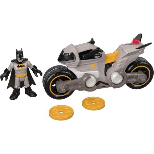  Fisher-Price FXW89 IMAGINEXT DC Super Friends Batman & Batcycle, Multicolor