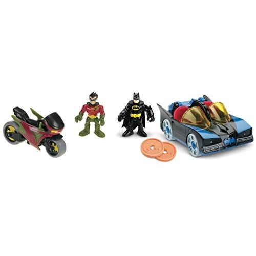  Fisher-Price Imaginext DC Super Friends Batmobile & Cycle