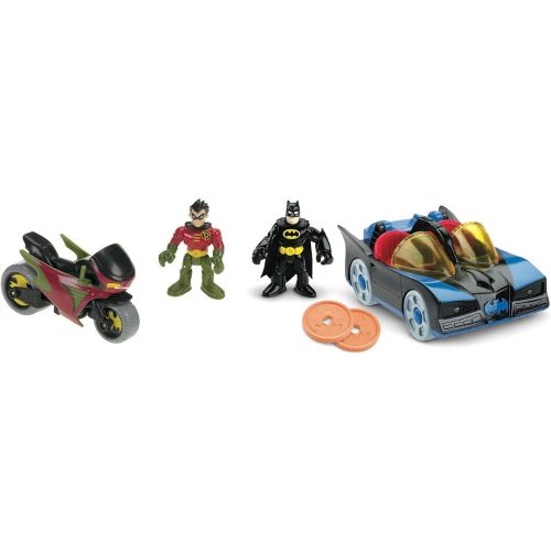  Fisher-Price Imaginext DC Super Friends Batmobile & Cycle