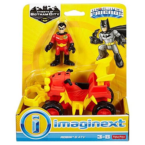  Fisher-Price Imaginext DC Super Friends Streets of Gotham City Robin & ATV