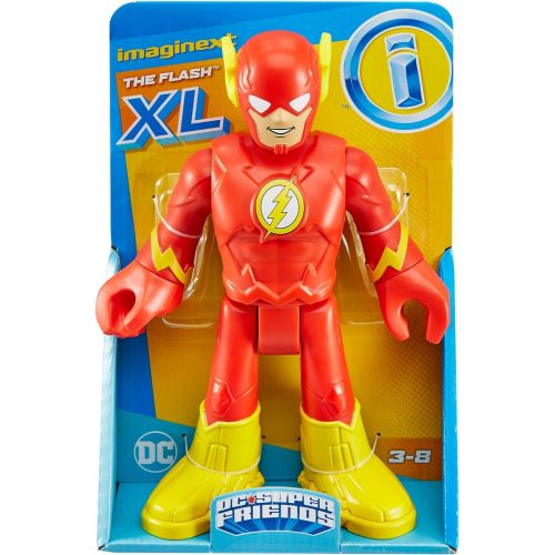  DC Super Friends Fisher-Price Imaginext The Flash XL, Extra-Large Super Hero Figure for Preschool Kids Ages 3-8 Years