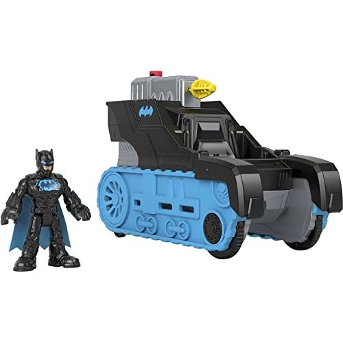  Fisher-Price Imaginext DC Super Friends Bat-Tech Tank, push-along vehicle with Batman figure for preschool kids ages 3 to 8 years