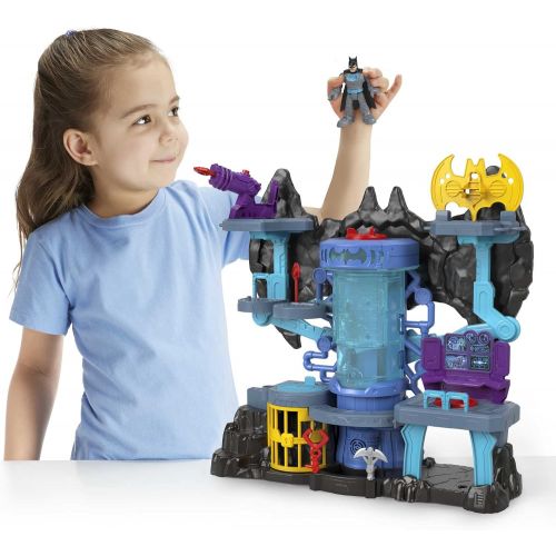  DC Super Friends Fisher-Price Imaginext Bat-Tech Batcave, Batman playset with Lights and Sounds for Kids Ages 3 to 8 Years