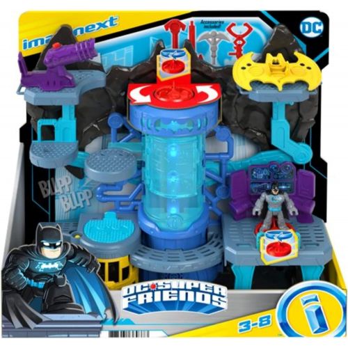  DC Super Friends Fisher-Price Imaginext Bat-Tech Batcave, Batman playset with Lights and Sounds for Kids Ages 3 to 8 Years