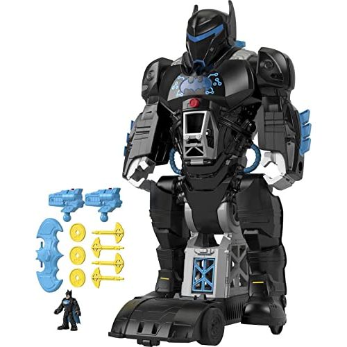  DC Super Friends Bat-Tech Batbot, Transforming 2-in-1 Batman Robot and Playset with Lights and Sounds for Kids Ages 3-8 Multi